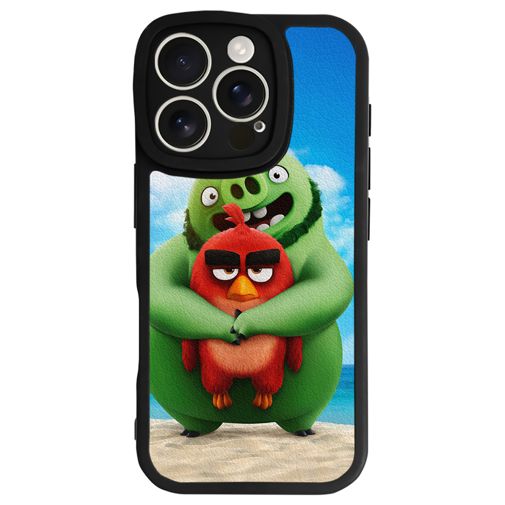 （画像用） Angry Birds アングリーバード 【iPhone 16シリーズ対応】シリコンスマホケース（レザー調） 材質：シリコン